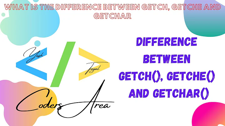 #18 Difference between getch(), getche() and getchar() in C | C Language | CODERS AREA