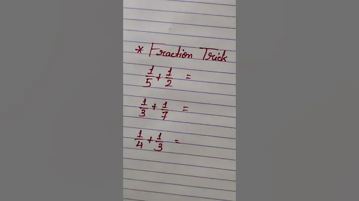 Math shorts | Fraction trick (when numerators are 1) #shorts #youtubeshorts