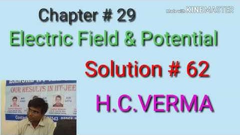 Solution # 62/ H.C.VERMA/ Electric Field & Potential/Chapter # 29