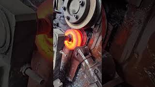 Ring gear #Forging #Ring gear #Hot forging #Hole drilling #Ironmaking skills#0893c