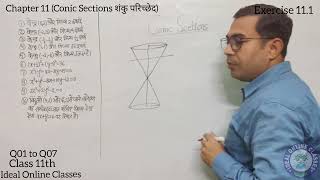 Chapter 10 Conic Section Exercise 11.1  Q01 TO Q07 ||class 11 Maths || NCERT