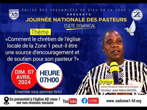 Culte du dimanche 07 Avril 2024 - YouTube