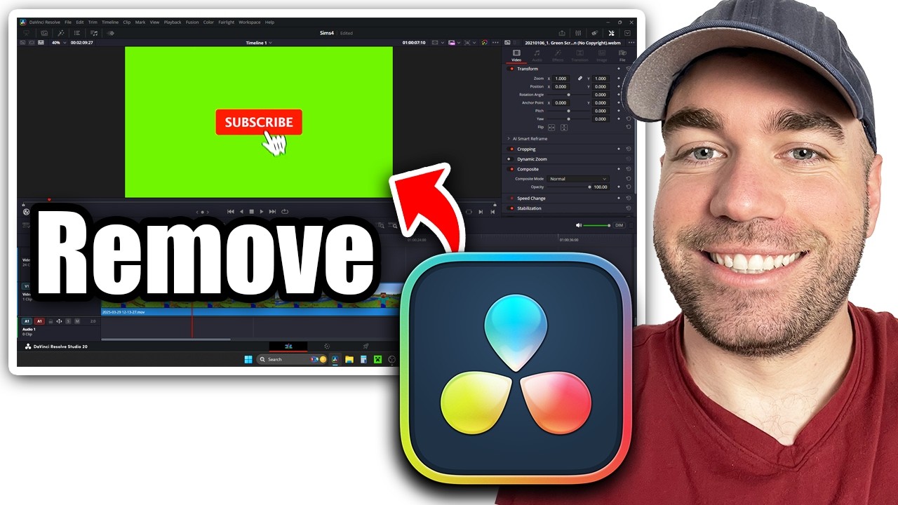 How To Remove Green Screen in Davinci Resolve (2026) - YouTube