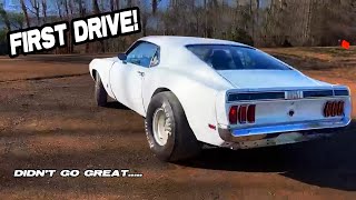 First drive in our 1969 Mustang Fastback big block drag car didn't go great, but we learned things