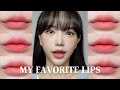 (ENG/JPN)문의폭주한 존예 오버립 꿀조합 추천💄봄웜 손🙌!!!누드립+포인트립 최애템만 꼽아봄