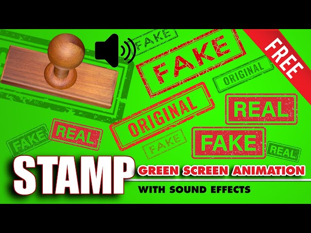 Real and Fake Green Screen Stamp Effect Animation | Original or Fake Rubber Stamp Green Screen class=