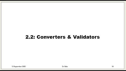 Unit 2-2.2: Converters & Validators Demo