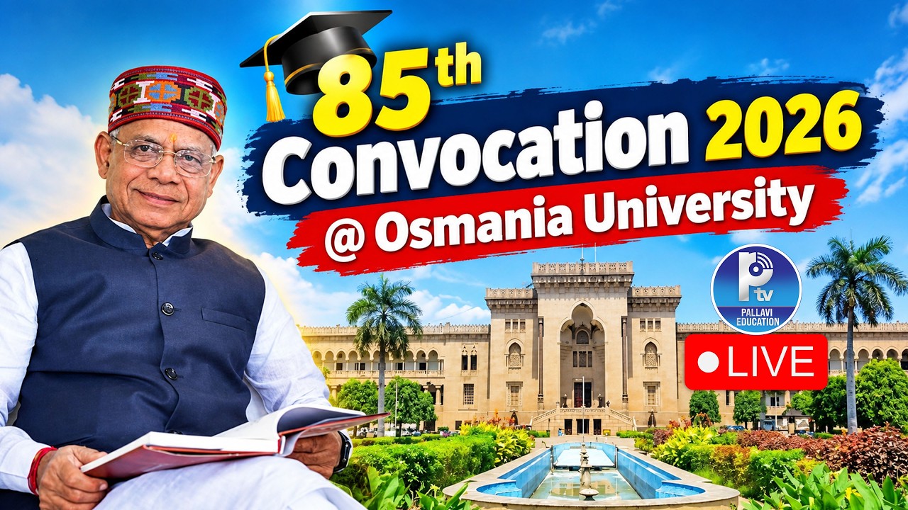 LIVE : Osmania University 85th Convocation 2026: Governor Shiv Pratap Shukla Presides Over Ceremony