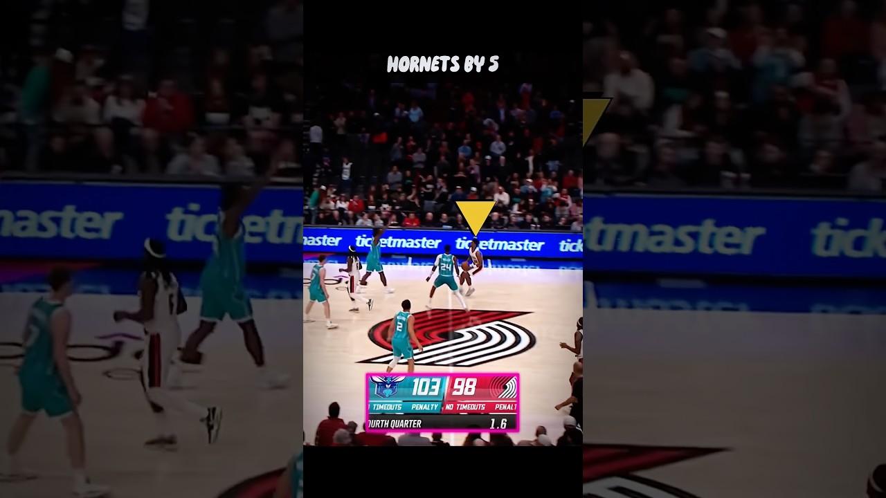 PART 2 - Intense Final 30.6 Ends With A Crazy Half-Court Buzzer Beater 🤯 Hornets vs Blazers #nba