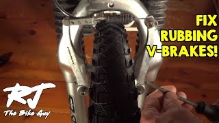 How To Fix Hybrid/Mountain Bike V Brakes Rubbing On One Side