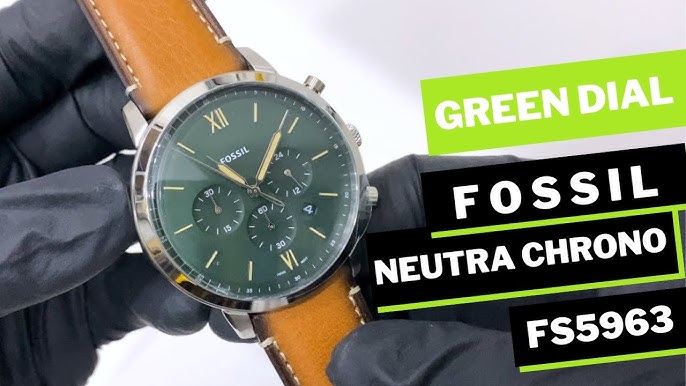 Unboxing Fossil Men's Neutra Rose Gold Dial 44mm Quartz - Eco Leather - Chronograph  Watch - FS5982 - YouTube