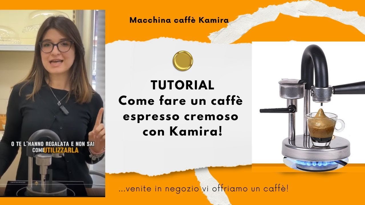 Tutorial super semplice per Kamira la macchina da caffè espresso cremoso  sul fornello di casa 