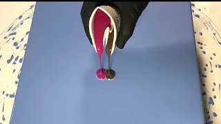 New Split Cup Pour without a Split Cup — Beautiful Pattern —  Acrylic Pouring — Easy Pour