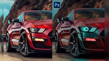 Turn on Car Headlights in Photoshop🔥Add light to car photoshop