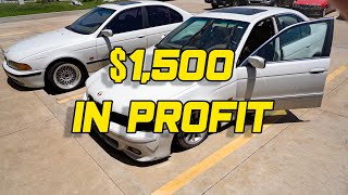 Turning 2 JUNK BMW E39's Into $1,500 In PROFIT!!!