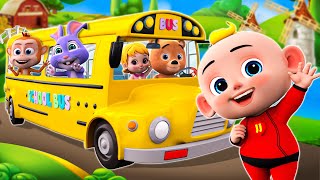 The Wheels on The Bus Song + Baa Baa Black Sheep | Animal Version🙈🐰🐨 Nursery Rhymes & Kids Songs