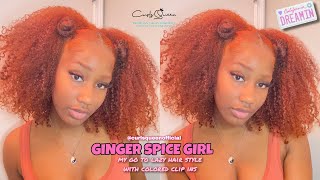 GINGER SPICE GIRL ☄️🪐MY FAVORITE GO 2 STYLE ft. curlsqueen.com clip-ins!