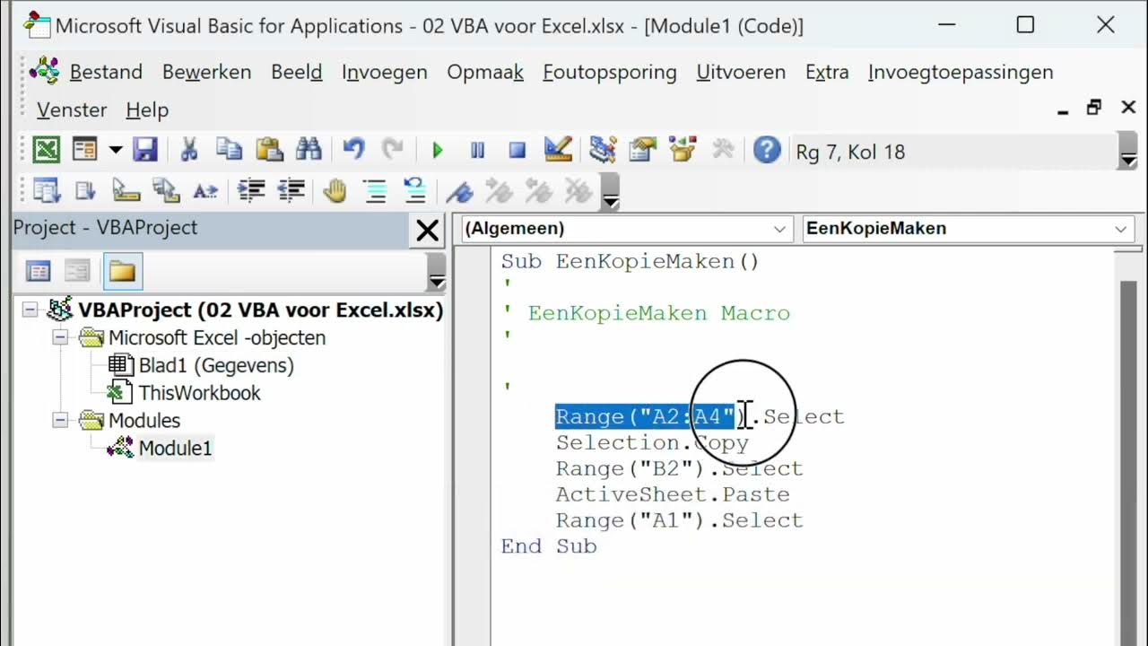 02 Vba Voor Excel - Een Macro Opnemen - Youtube