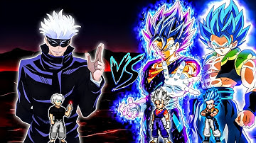 Manga Gojo OP (New) VS Vegito OP (all form) & Gogeta OP (all form) in Jump Force Mugen
