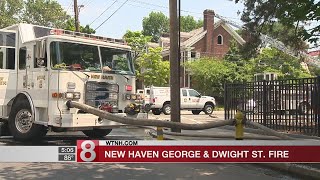 Crews battle vacant building fire in New Haven
