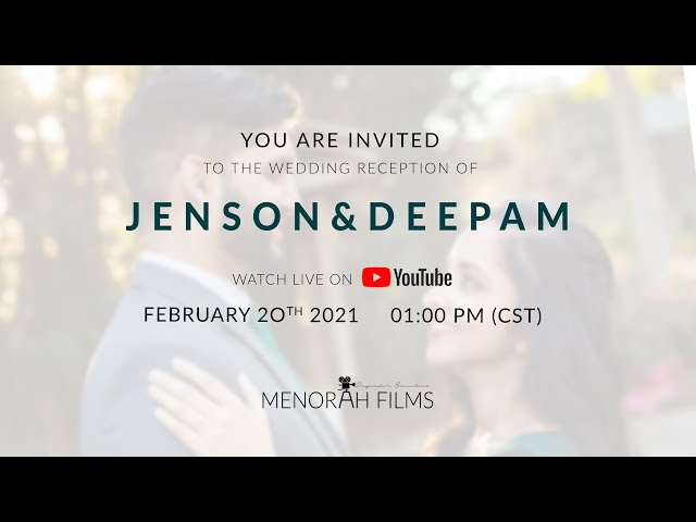 Deepam + Jenson | 02.20.2021 | Wedding Reception | Live Stream