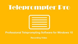Recording Video with Teleprompter Pro and OBS