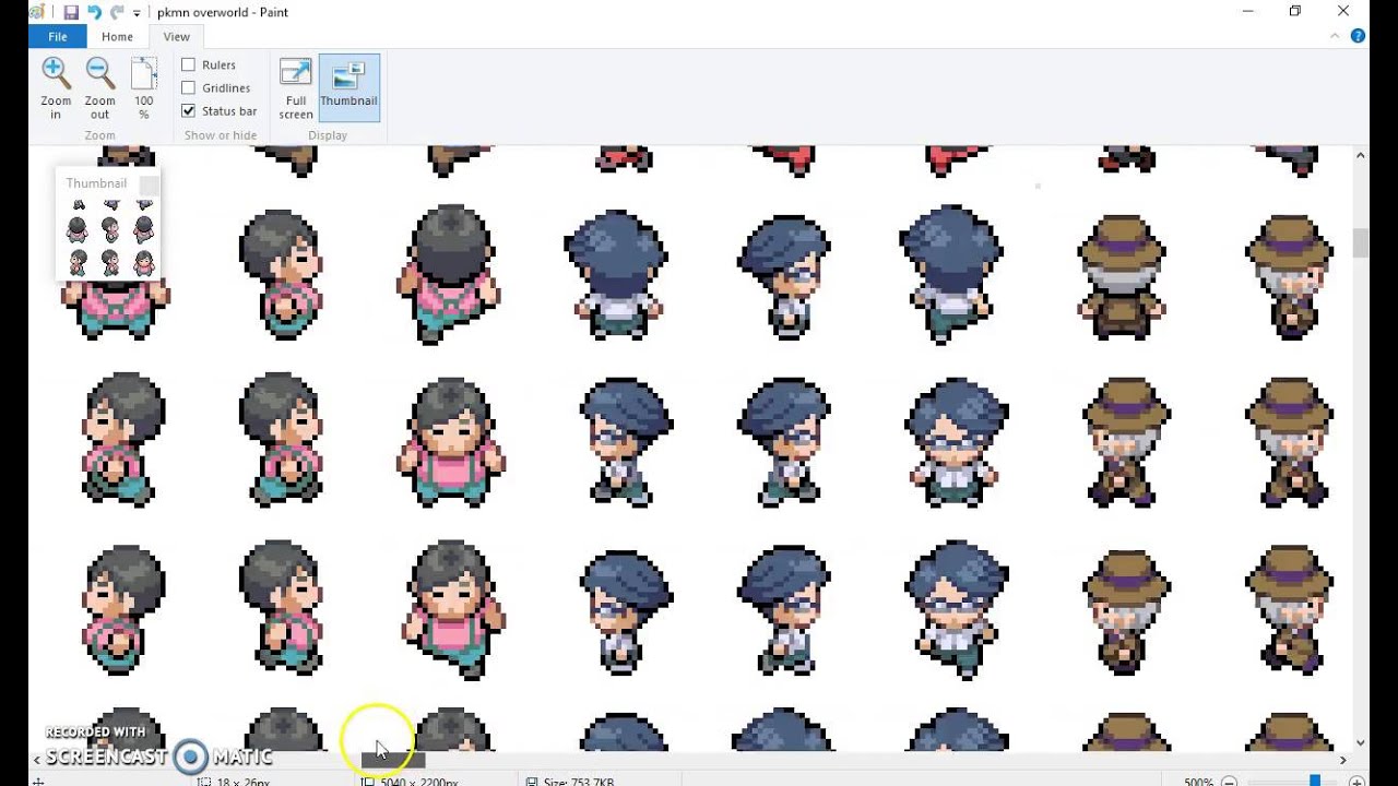 How to make custom pokemon overworld sprites part 1 - YouTube.