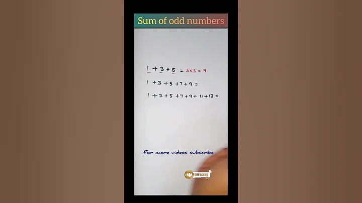Sum of odd numbers #shortcut #mathtipsandtricks #studytips #shortsvideo #supportmychannel #inshot