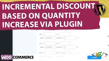 How to Increase Discount Based on Product Quantity Increase on Cart WooCommerce WordPress | Subtotal
