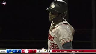 Aybar extends the lead with 2 run home run