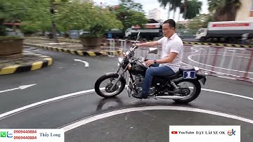 Hướng dẫn chi tiết cách vào và ra sa hình thi GPLX hạng A2 (môtô phân khối lớn)