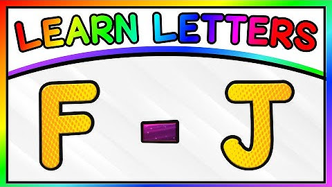 LETTER RECOGNITION AND IDENTIFICATION - Part One: Learn Letters F to J | RECOGNIZING ABC LETTERS