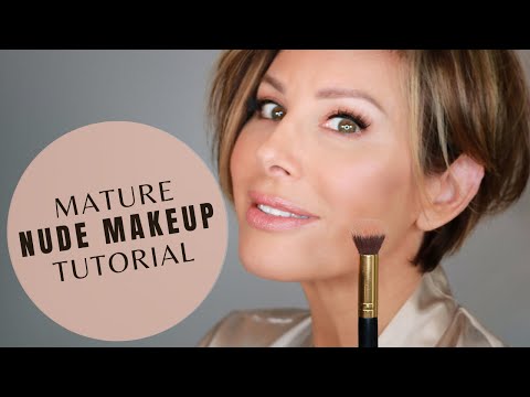 NATURAL NUDE MAKEUP TUTORIAL | Glowy Everyday Look for Mature Women | Dominique Sachse