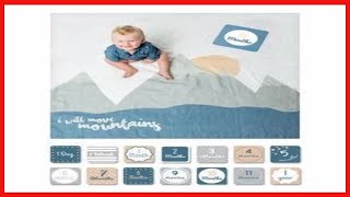 lulujo Baby’s First Year Milestone Blanket and Card Set | 40in x 40in| I Will Move Mountains - HIP