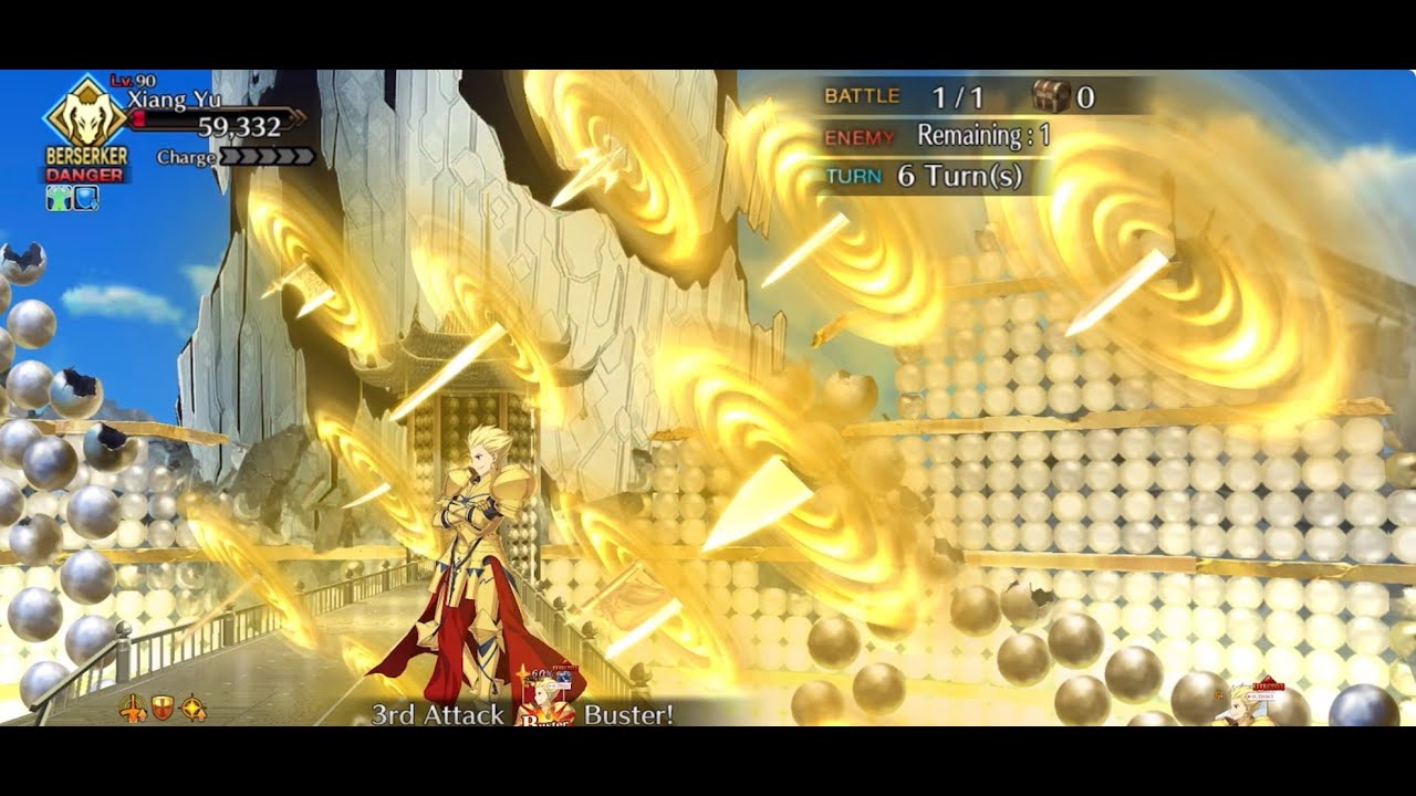 FGO:LB3 Gilgamesh Vs Xang Yu