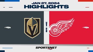 NHL Highlights | Golden Knights vs. Red Wings  January 27, 2024