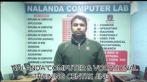 Best Computer Courses Available @ NALANDA COMPUTER & VOCATIONAL TRAINING CENTRE JIND (HARYANA) #dca
