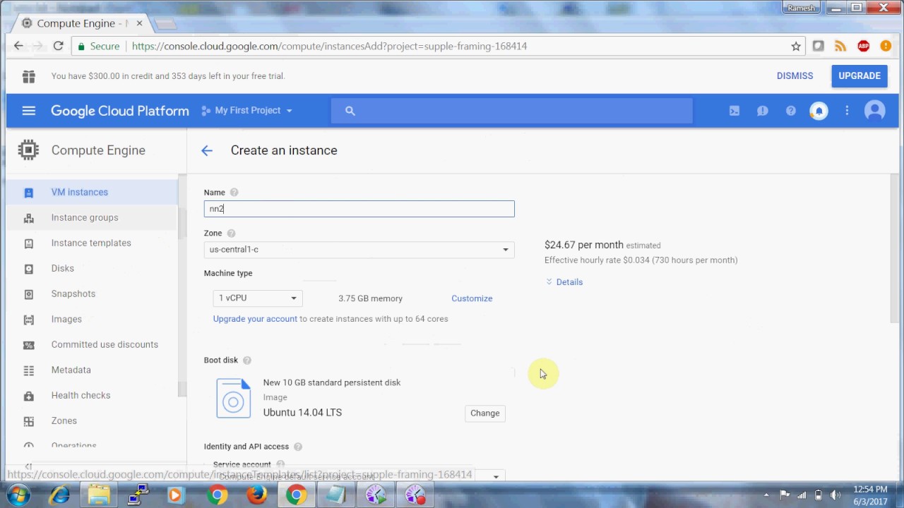 Part 2 - 8 node cluster setup in google cloud - how to create VM in ...