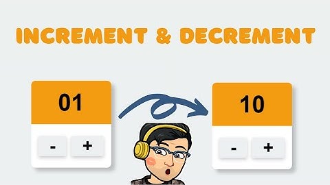 Button with Increment Decrement Number in JavaScript