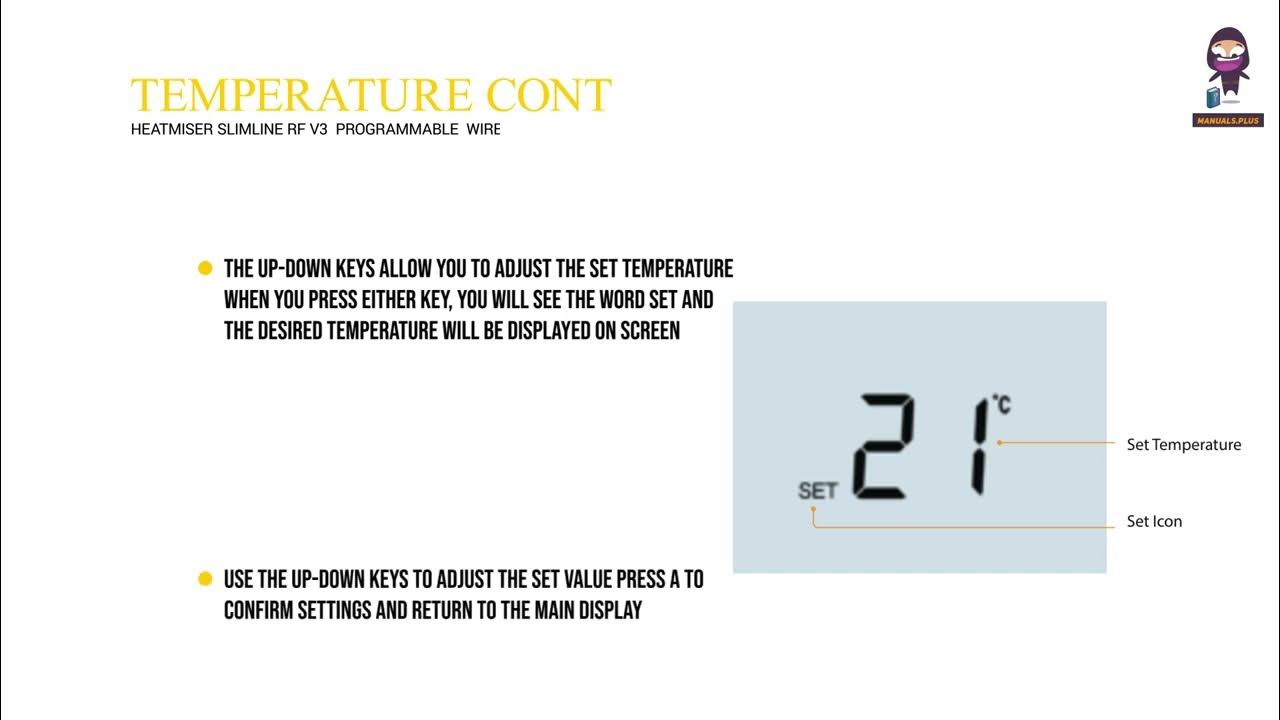 How to Use the heatmiser SlimlineRF V3 Programmable Wireless