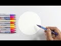 Amazing Drawing 😍 Brush pen painting 🎨🖌️ easy oil pastel drawing for beginners