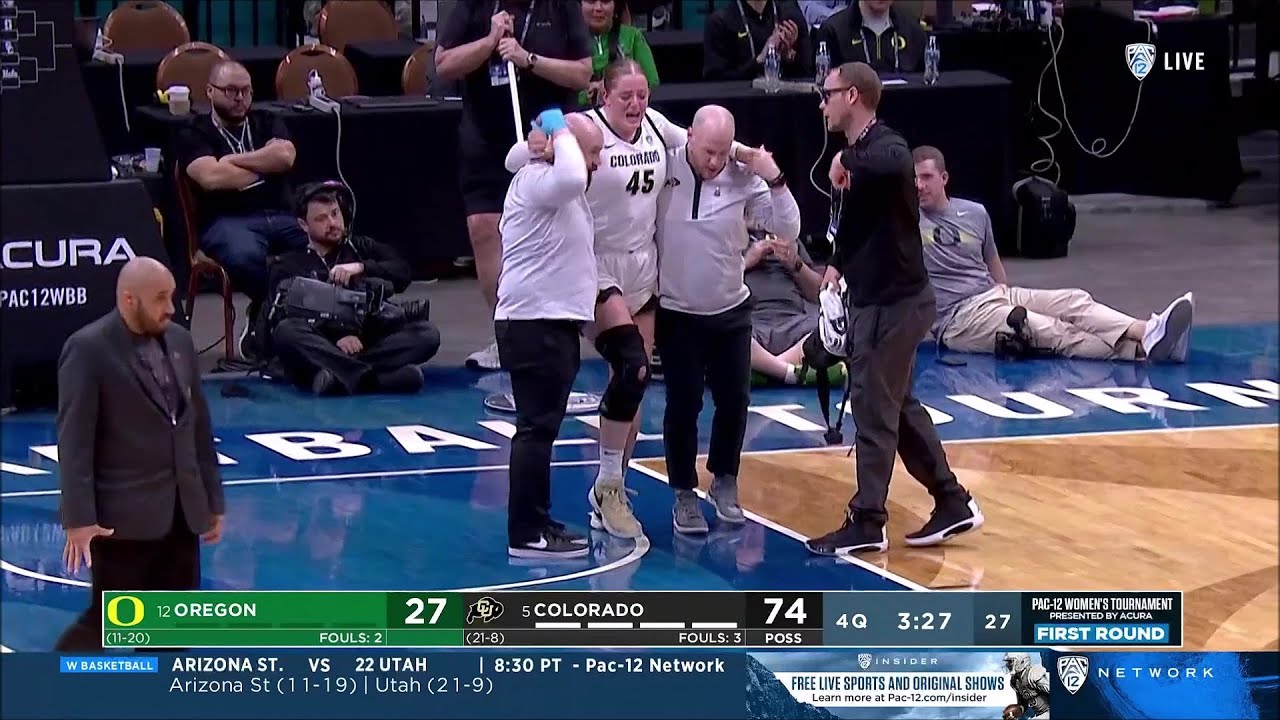 💔 HEARTBREAKING Injury During 47pt BLOWOUT In Pac-12 Tournament | Oregon Ducks vs Colorado Buffaloes