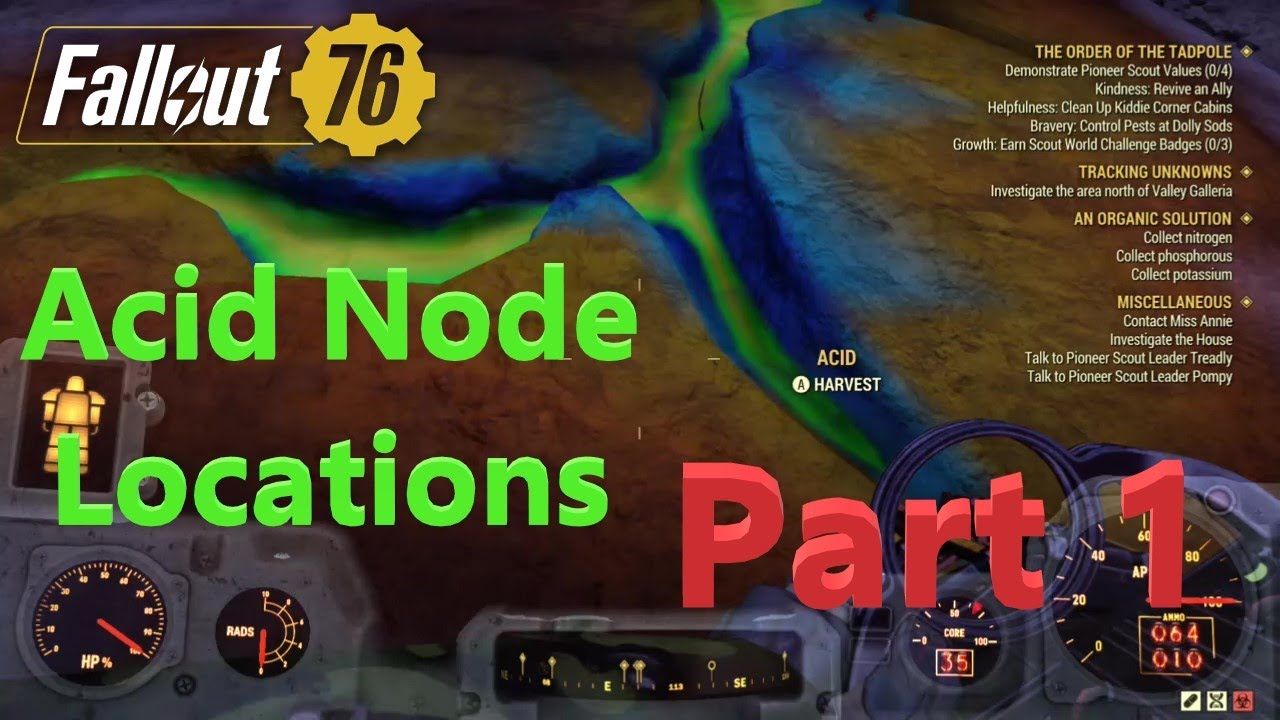 Fallout 76 Acid Node Locations Part 1 YouTube