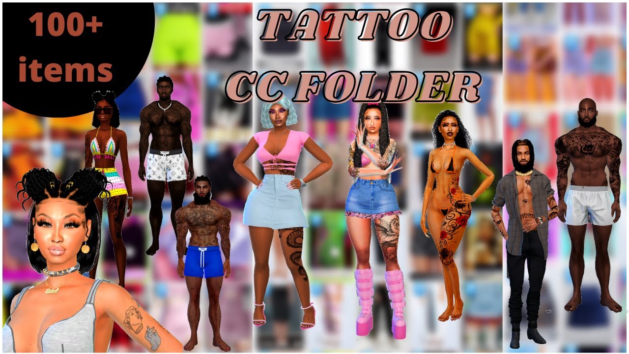 sims 4 cc folder  ayoshi Nature tattooos for all your nature