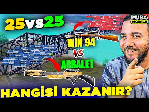 DÜNYANIN EN ZOR KAPIŞMASI ! 25 ARBALET vs 25 WİN94 ! PUBG Mobile Ordu Savaşları