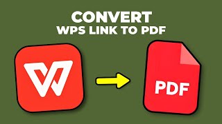How to convert WPS link into PDF