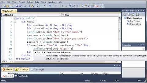 Visual Basic Tutorial   17   Logical Operators   YouTube