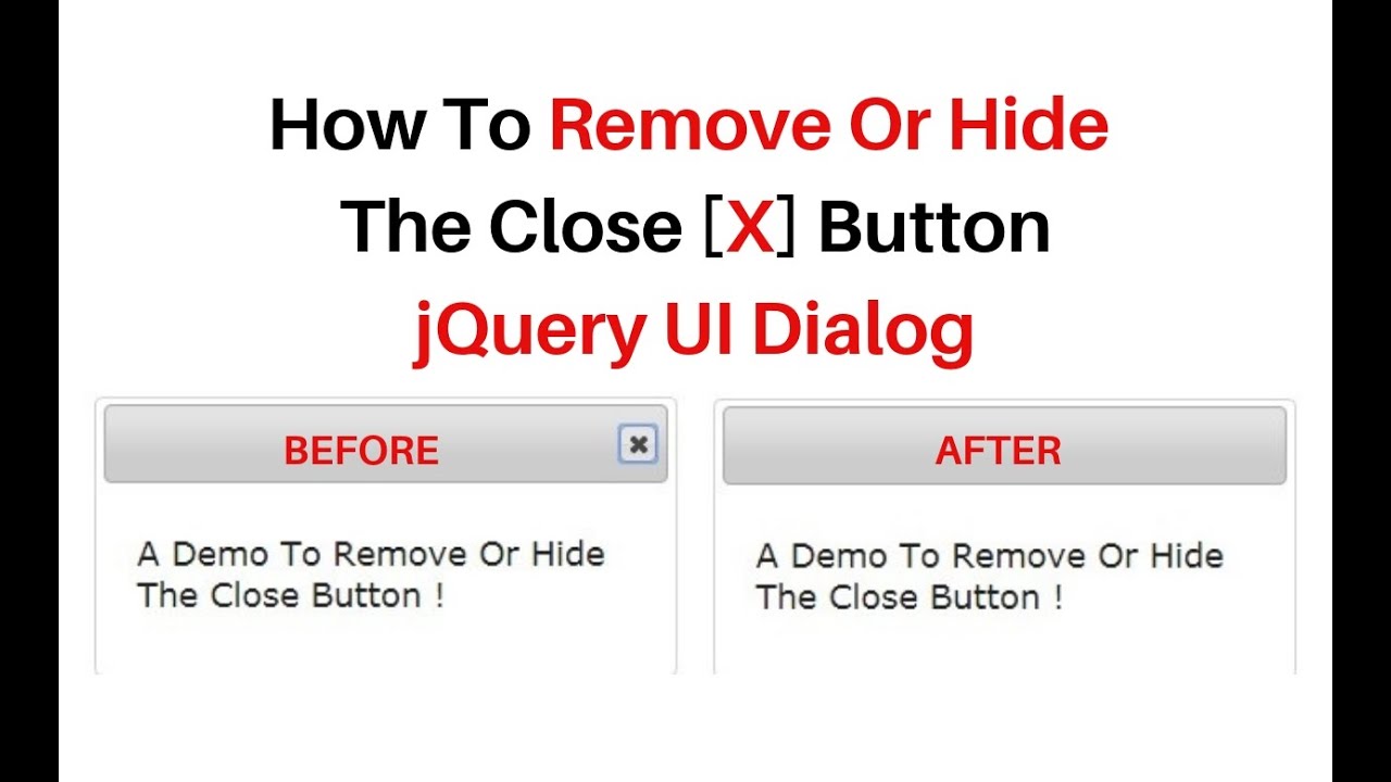 Jquery Dialog Close Button