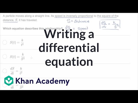 Video: How To Write A Differential Equation