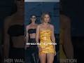 Gigi Hadid tape dress runway look SS25 #gigistyle #gigihadid #youtubeshorts #tapedress #makeup